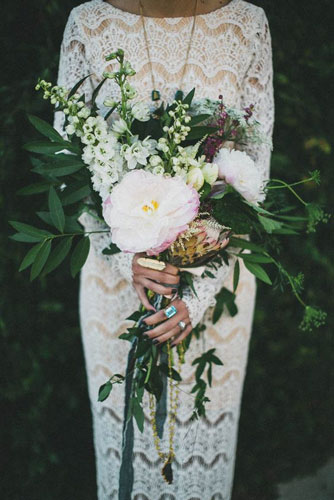 How to Make a Bohemian Wedding Bouquet